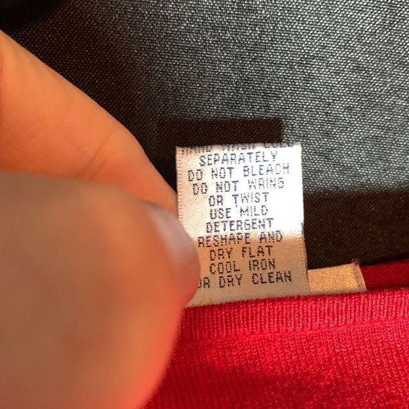 J Marco Silk Blend Red Long Sleeved Sweater M (A-032) - Picture 4 of 6